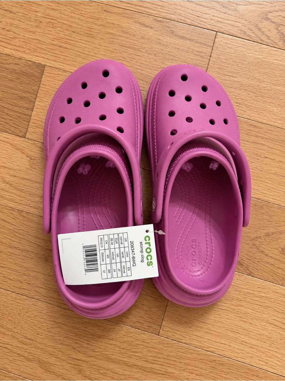 Crocs Stomp Platform Clogs Bubblegum Pink M6/W8 New With Tags